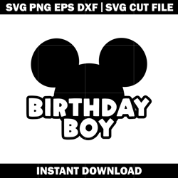 Mickey mouse head black birthday boy svg, disney svg, logo svg, logo design svg, digital file svg, Instant download.