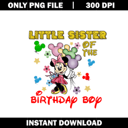 Little sister of the png, minnie head png, disney vacation png, logo design png, digital file png, Instant download.