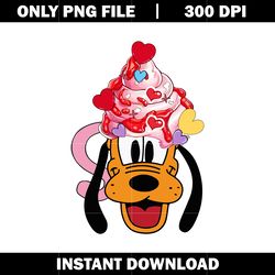 pluto cake valentin e png, Goofy png, disney vacation png, logo design png, digital file png, Instant download.