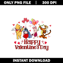 pooh happuy valentine s png, Pooh Heart png, disney vacation png, logo design png, digital file png, Instant download.