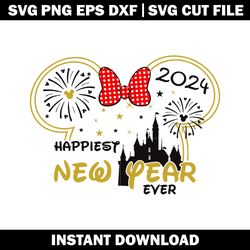 Happiest New Year Ever svg, minnie svg, Disney svg, logo shirt svg, logo design svg, digital file svg, Instant download.