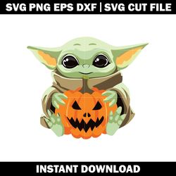 Yoda pumpkin svg, Baby yoda svg, Disney halloween svg, logo shirt svg, digital file svg, Instant download.