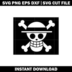 One Piece Skull Logo Svg, Log svg, Anime svg, logo shirt svg, logo design svg, Digital file, Instant download.