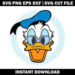 Donald Duck Smiling svg, Donald Duck Head svg, Disney vacation svg, logo design svg, Digital file, Instant download.