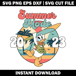 Duck Retro Summer Mode Svg, Summer Trip svg, Disney vacation svg, logo design svg, Digital file, Instant download.