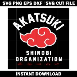 Naruto Shippuden Akatsuki Shinobi anime svg, anime svg, logo shirt svg, logo design svg, Digital file, Instant download.