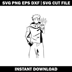 Yuji Itadori Svg, Jujutsu Kaisen svg, anime svg, logo shirt svg, logo design svg, Digital file, Instant download.