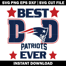 Best Dad Ever cartoon Png, New England Patriots Png, Nfl png, Sport svg, digital file svg, Instant download.