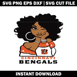 Arizona Cardinals girl Svg, Cincinnati Bengals Svg, Nfl png, Sport svg, digital file svg, Instant download.