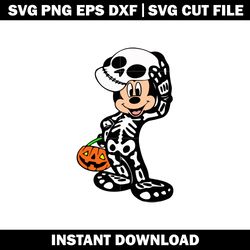 Skeleton Mickey Mouse svg, Halloween svg, Disney halloween svg, logo shirt svg, digital file svg, Instant download.