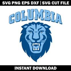 Columbia University Athletics logo Svg, Ncaa png, Logo Sport svg, logo shirt svg, digital file svg, Instant download.