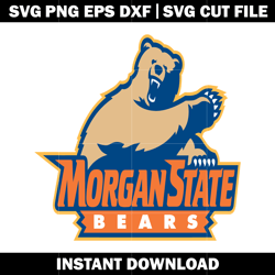 Morgan State Bears Logo Svg, Ncaa png, Logo Sport svg, logo shirt svg, digital file svg, Instant download.