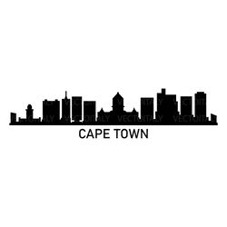cape town skyline illustration in vector and available in svg, pdf, eps, png, jpg and ai format and available for instan