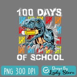 100th Day of School Dino Kids Happy 100 Days Dinosaur PNG