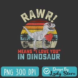 Boys Valentines Day Dinosaur T Rex Valentine Rawr I Love You PNG