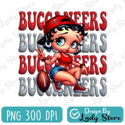 Tampa Bay Buccaneers Betty Boop NFL PNG, Girl NFL Png, NFL png, Digital Download