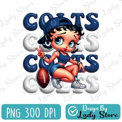 Indianapolis Colts Betty Boop NFL PNG, Girl NFL Png, NFL png, Digital Download