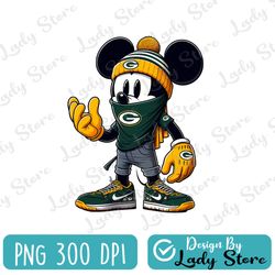 Green Bay Packers Mickey PNG, Green Bay Packers PNG, NFL Teams PNG, NFL Teams PNG, NFL PNG, Png, Instant Download