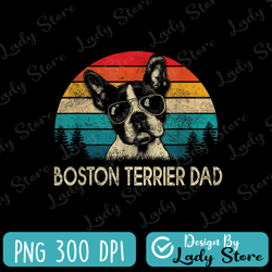 Vintage Boston Terrier Dad Dog Dad Father's Day Best Dad Daddy Father's Day