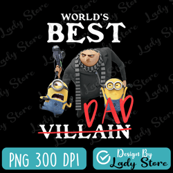 Despicable Me Minions Father's Day World's Best Dad Villain Best Dad Daddy Father's Day