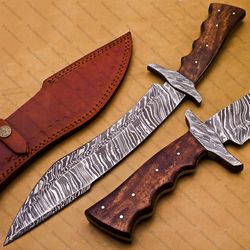 Personalize Hand Made Beautiful Bone Handle Damascus Steel Khukuri Knife Men Hunting Gifts for Men Husband Gift Gifts