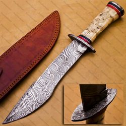 Personalize Hand Made Beautiful Bone Handle Damascus Steel Hunting Gift for Men Hunting Gift for Men Hunter Gift Husband