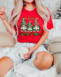 Merry Christmas Shirt - Santa Gnome T-Shirt - Gift For Christmas - Gnome Christmas Shirt - Christmas Vibe T-Shirt - Ligh