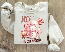 Joy To The World Christmas Sweater - Snowman Family Christmas Hoodie - Christmas Cookie Sweater - Christmas Vibes Hoodie