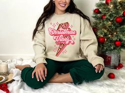 Christmas Vibes Sweater - Christmas Holiday Hoodie - Christmas Family Sweatshirt - Funny Christmas Sweater - Merry Chris