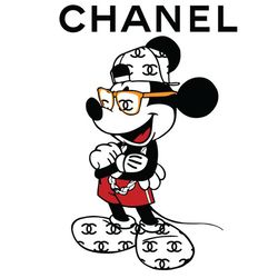 Chanel Mickey disney Fashion Svg, Mickey Chanel Logo Svg