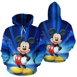Mickey Blue All Over Print 3D Printed Hoodie