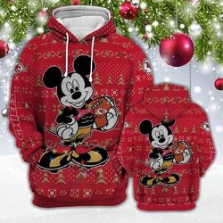 Mickey Disney Kansas City Chiefs Ugly Christmas Pullover