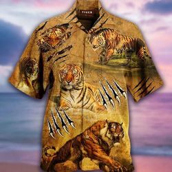 Strong Tiger Vintage Hawaiian Shirt | For Men & Women