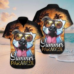 Pitbull Summer Paradise Hawaiian Shirts