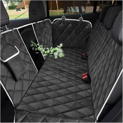 Dog Car Seat Cover,Waterproof with Mesh Window and Storage Pocket