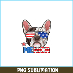 French Bulldog America 4th of July PNG, Frenchie Dog Lover PNG, French Dog Artwork PNG