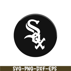Chicago White Sox Black Logo SVG PNG DXF EPS AI, Major League Baseball SVG, MLB Lovers SVG MLB01122307