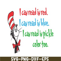 I Can Read In Red SVG, Dr Seuss SVG, Dr Seuss Quotes SVG DS1051223113