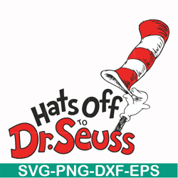 Hats off to Dr. Seuss svg, png, dxf, eps file DR00041