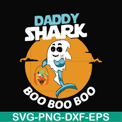 Daddy shark boo boo boo svg, png, dxf, eps digital file HLW0093
