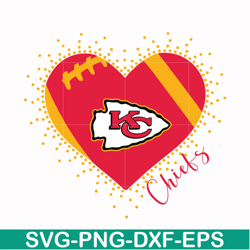 Kansas City Chiefs heart svg, Chiefs heart svg, Nfl svg, png, dxf, eps digital file NFL2110202L