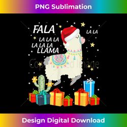Fa La La Llama Santa Hat Funny Christmas Llamas Llama Lovers - Sleek Sublimation PNG Download - Channel Your Creative Rebel
