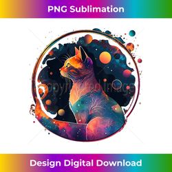 Astronaut Cat or Funny Galaxy Cat on Space Cat Lover - Futuristic PNG Sublimation File - Reimagine Your Sublimation Pieces