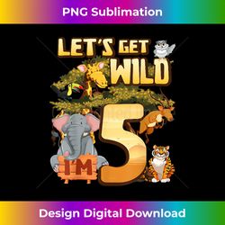 5 Year Old Zoo Birthday Safari Jungle Animal 5th - Urban Sublimation PNG Design - Channel Your Creative Rebel