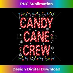 Candy Cane Crew Funny Christmas Candy Lover Xmas Pajamas - Contemporary PNG Sublimation Design - Striking & Memorable Impressions