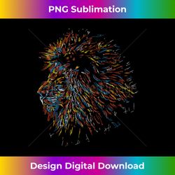 Abstract Colorful Lion Head Vibrant Jungle Lion Artistry - Timeless PNG Sublimation Download - Crafted for Sublimation Excellence