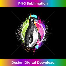 Colorful Animal Bird Antarctica Penguin - Sophisticated PNG Sublimation File - Access the Spectrum of Sublimation Artistry