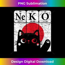 Japanese Cat Periodic Table Elements Kawaii Neko Japanese - Artisanal Sublimation PNG File - Infuse Everyday with a Celebratory Spirit