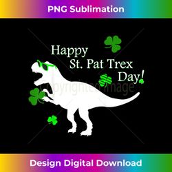 Kids Happy St. Pat T-rex Day Cute St. Patrick's Boys Gift - Futuristic PNG Sublimation File - Crafted for Sublimation Excellence