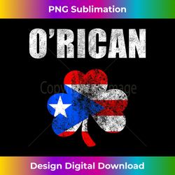 Puerto Rican St. Patrick's Day O'Rican Shamrock Flag - Minimalist Sublimation Digital File - Tailor-Made for Sublimation Craftsmanship